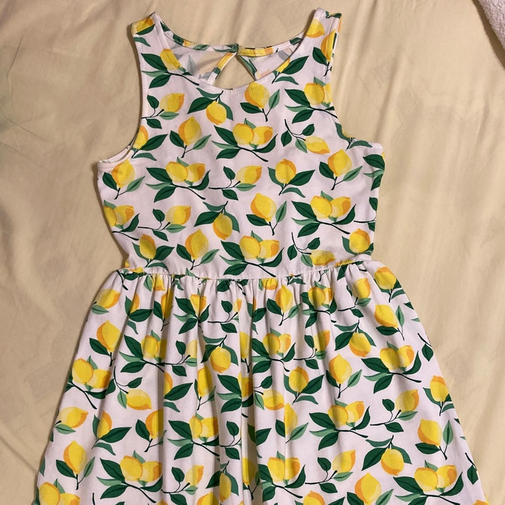 Janie and Jack Yellow Lemon Print Dress
